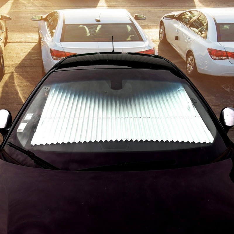 Pare-soleil rétractable pratique pour voiture, pare-brise de fenêtre  arrière, store enrouleur, pare-soleil automatique