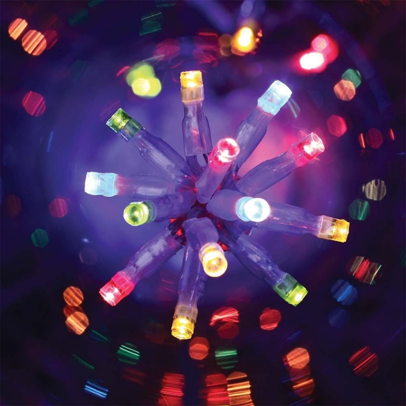 Guirlande lumineuse extérieur 50 mètres 500 LED multicolore 8 jeux de  lumière - RETIF