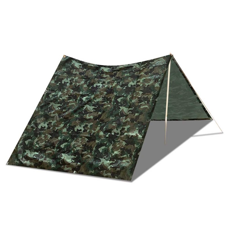 Bâche militaire camo 80g camouflage camping 4 x 5
