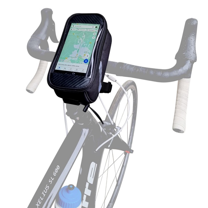 Sacoche de rangement vélo avec poche et fenêtre smartphone, Rangement pour  vélo