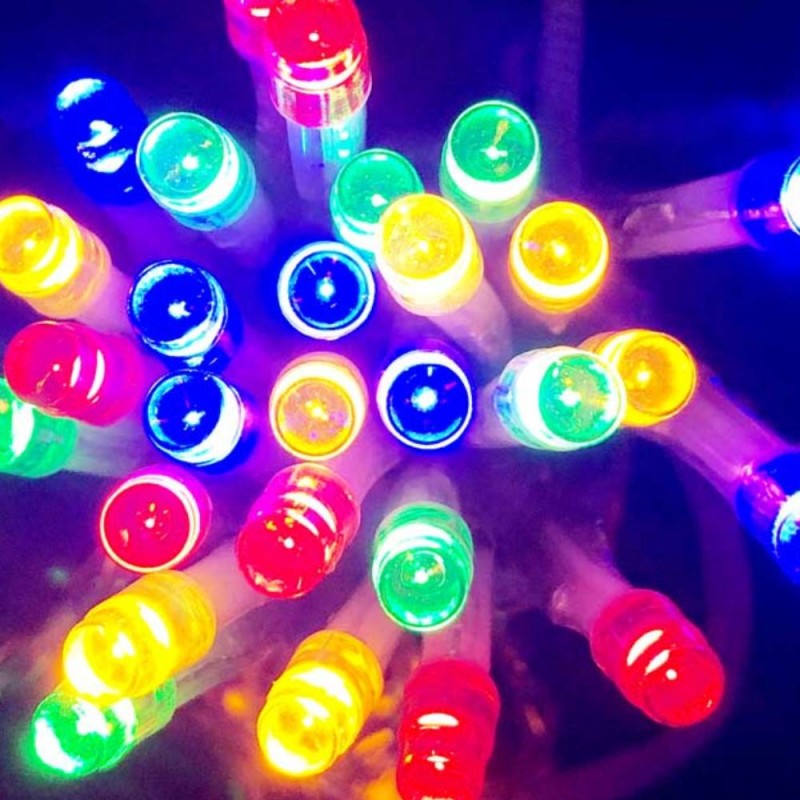 OBI Guirlande lumineuse à 10x LED avec câble Transparent alimentée par piles