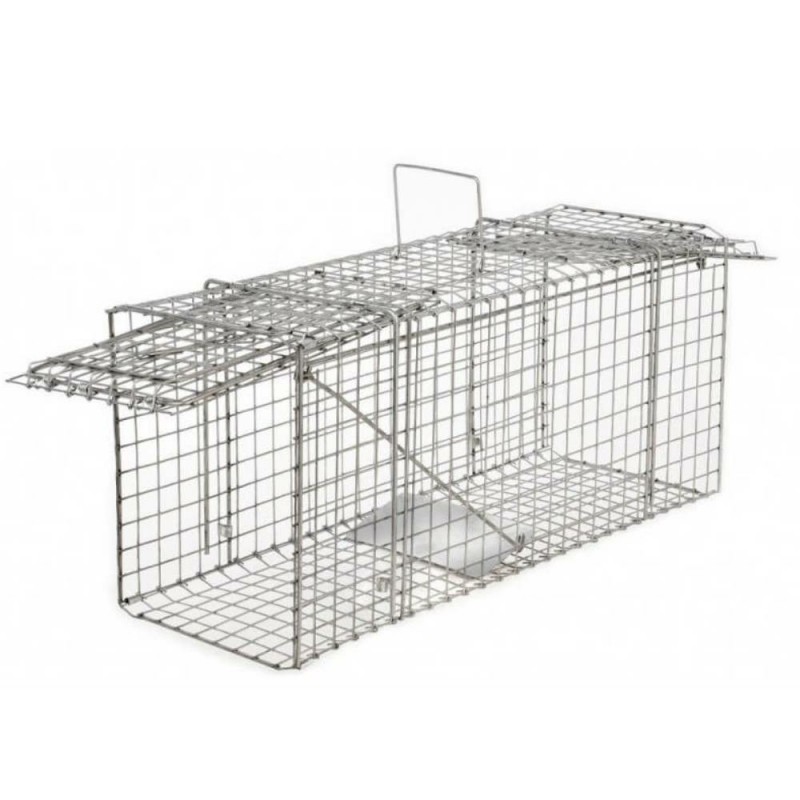 Cage à rats avec glissière, 2 entrées, 50 x 20 x 20 cm - BOXTRAP - Coffia
