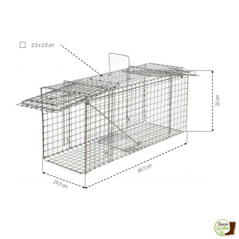 Cage à nuisibles double entrée grand modèle : piege a rat