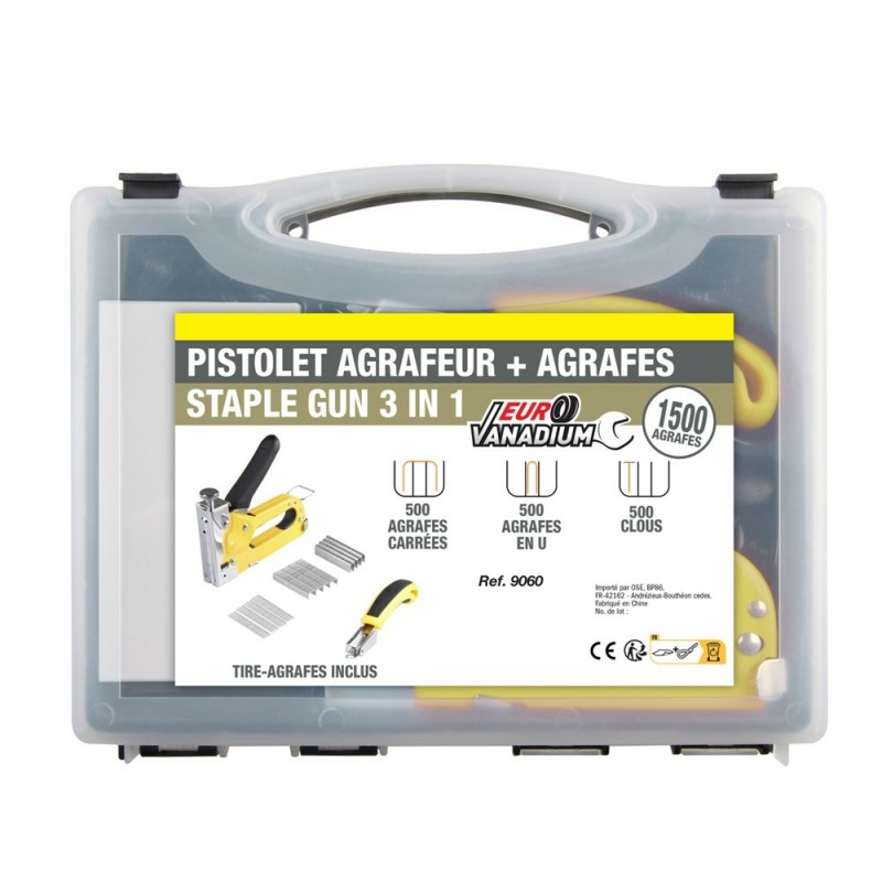 Agrafeuses Et Cloueuses - 70411 Kit Pistolet Agrafeuse - Cdiscount Bricolage